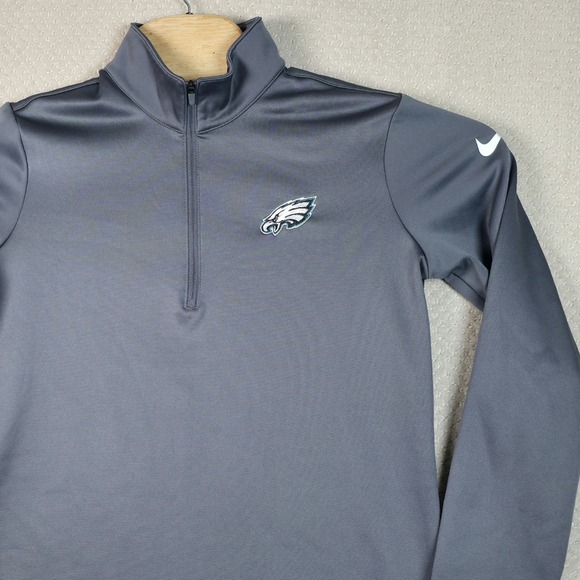 Nike Philadelphia Eagles NFL Dri-FIT 1/4 Zip Pullover Jacket Women's S Gray Golf - Picture 1 of 13